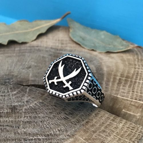 925 Ayar Gümüş Zülfikar Motifli Yüzük