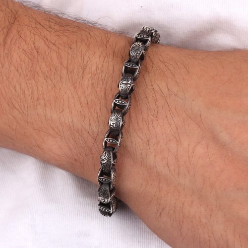 925-ayar-gumus-cicek-desenli-erkek-bileklik