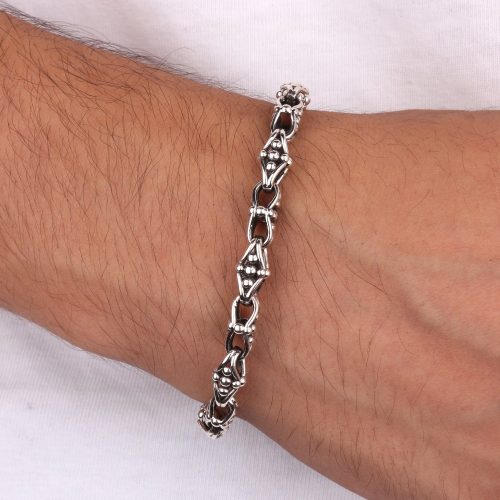 925-ayar-gumus-nokta-desenli-erkek-bileklik