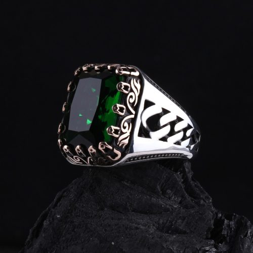 925-ayar-gumus-yesil-tasli-gurmet-desenli-erkek-yuzuk-1