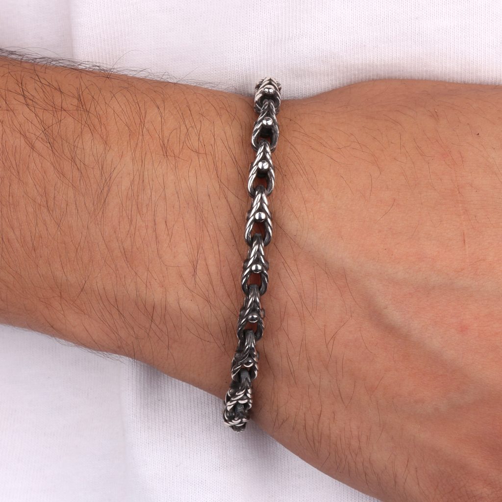 925 K Silver Haliç Chain Men's Bracelet