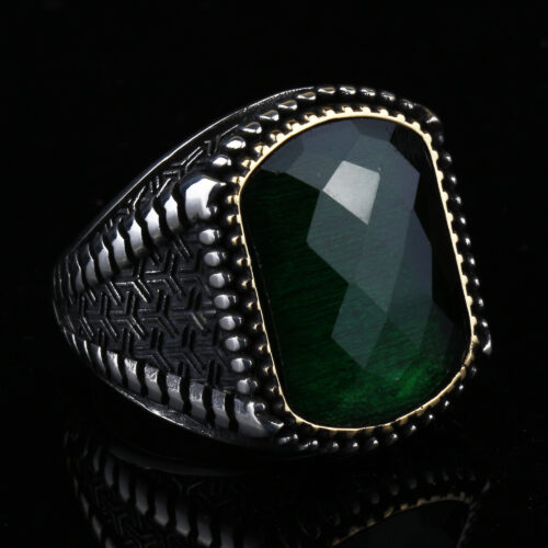 925-ayar-gumus-pence-motifli-yesil-faset-tasli-erkek-yuzuk-4