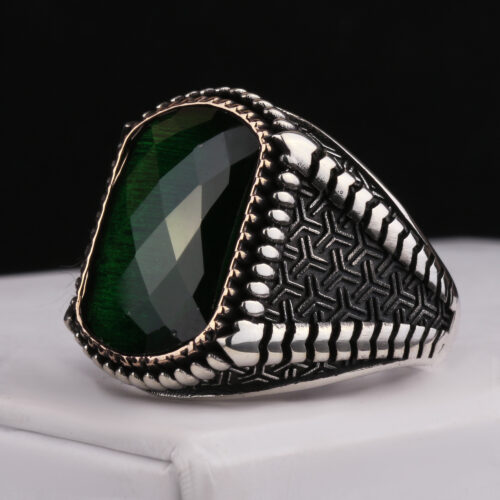 925-ayar-gumus-pence-motifli-yesil-faset-tasli-erkek-yuzuk-5