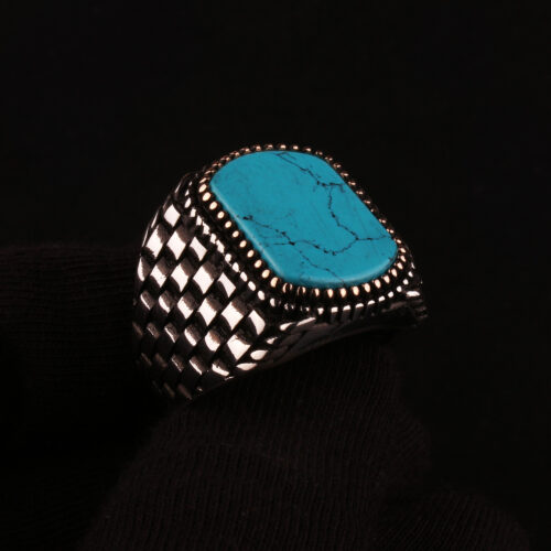 925-ayar-zincir-motifli-firuze-tasli-erkek-gumus-yuzuk-8