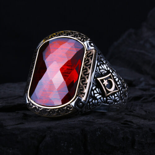 ay-yildiz-motifli-kirmizi-faset-tasli-erkek-gumus-yuzuk-4