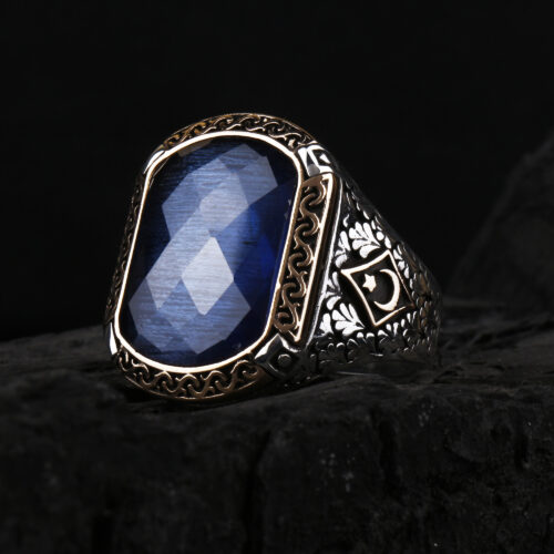 ay-yildiz-motifli-mavi-faset-tasli-erkek-gumus-yuzuk-4